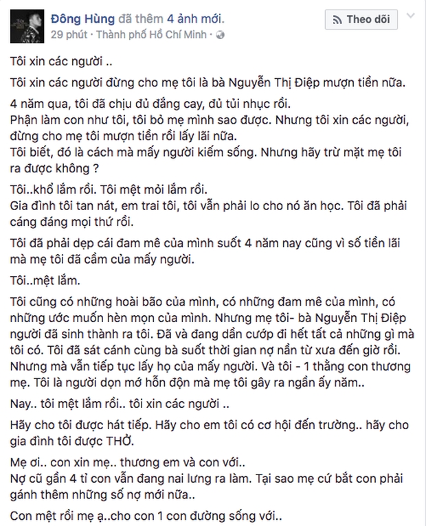 Top 3 Vietnam Idol 2014 Đông Hùng bị chém vì mẹ ruột gây nợ hàng tỷ đồng? - Ảnh 2.