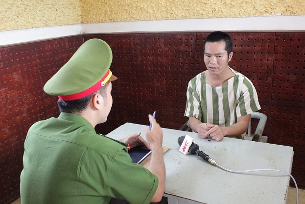  Đối tượng Lâm tại cơ quan điều tra (ảnh: CQCA) 
