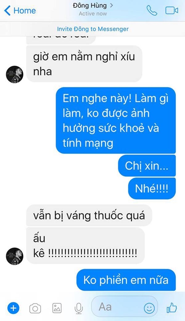 Đông Hùng nhắn tin với ca sĩ Pha Lê sau khi bị chủ nợ chém - Ảnh 3.