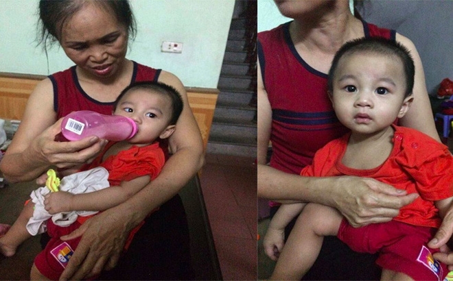 Hà Nội: Bé trai kháu khỉnh bị bỏ rơi trong khuôn viên hội chợ