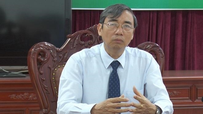 Ông Hoàng Minh Quân - Giám đốc Sở GDĐT tỉnh Vĩnh Phúc bất ngờ vì thông tin tố cáo con mình năng lực yếu. Ảnh: Huyên Nguyễn
