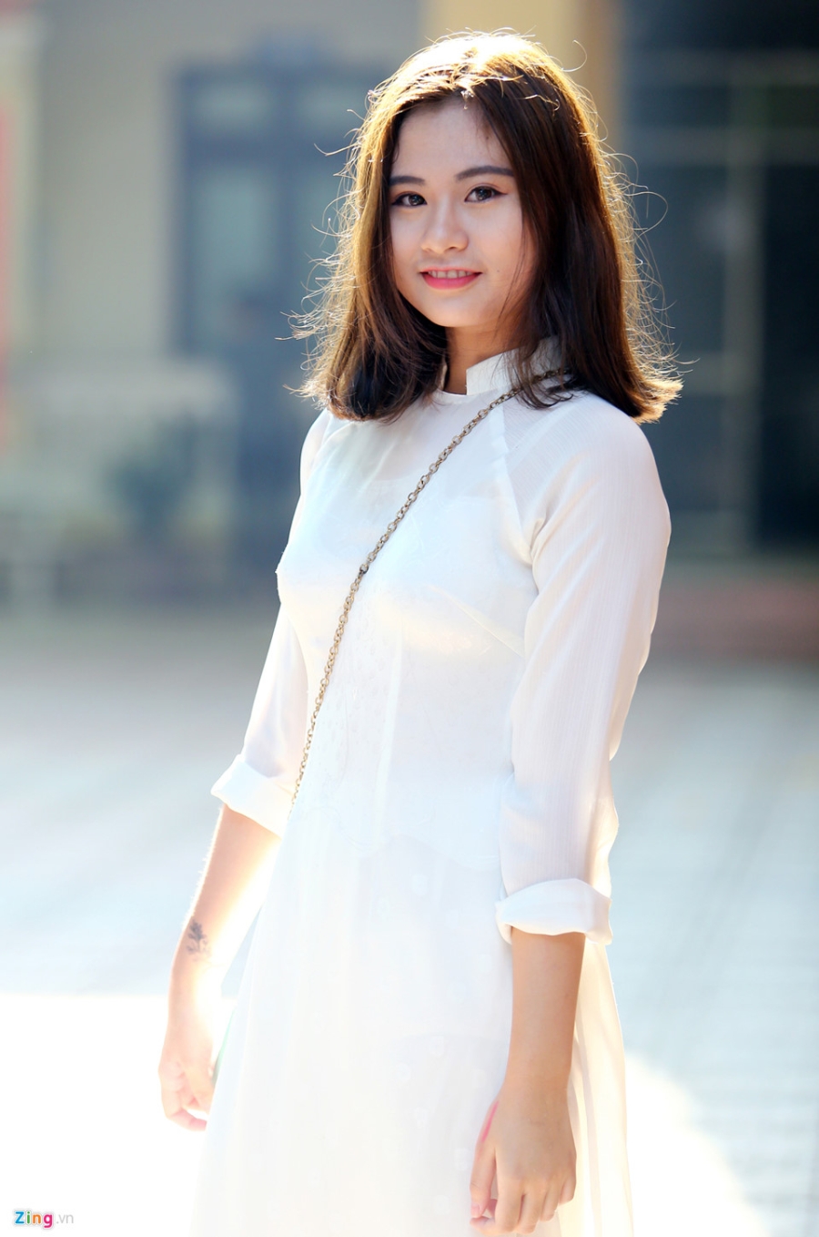 Nu sinh rang ro trong ta ao dai ngay khai truong hinh anh 6