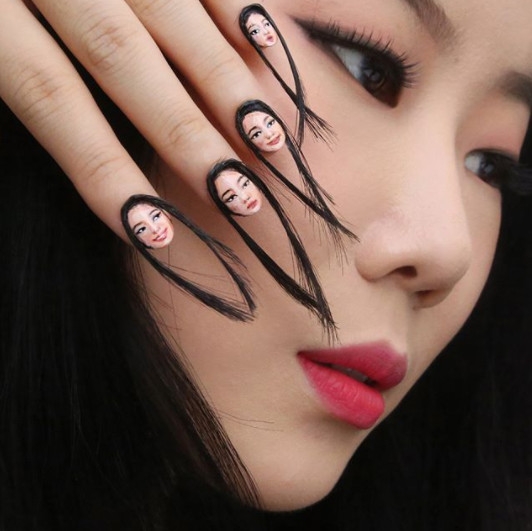  Dain giới thiệu mẫu móng tay mới trên Instagram và hóm hỉnh đặt tên các móng tay là Dain 1, Dain 2... 