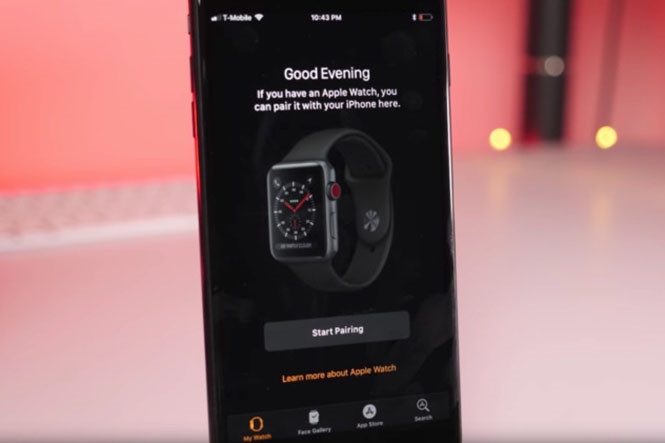 Hình ảnh được cho là của Watch Series 3 mà Apple sắp công bố /// Ảnh chụp màn hình