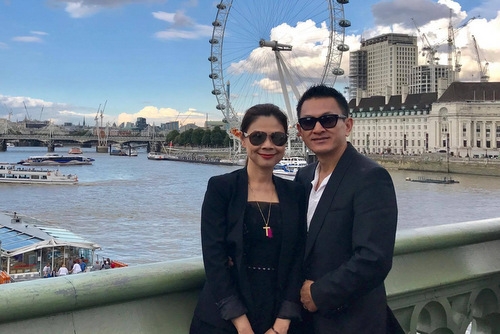 Thanh Thảo và bạn trai trong chuyến đi du lịch ở Anh thời gian qua.