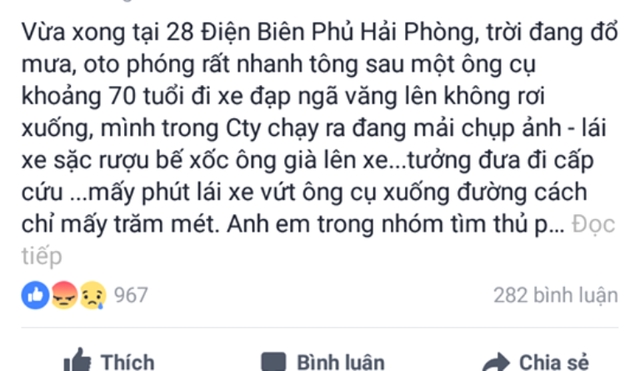  Nội dung chia sẻ trên mạng xã hội vào tối qua 13/9. Ảnh: Đ.Tùy 