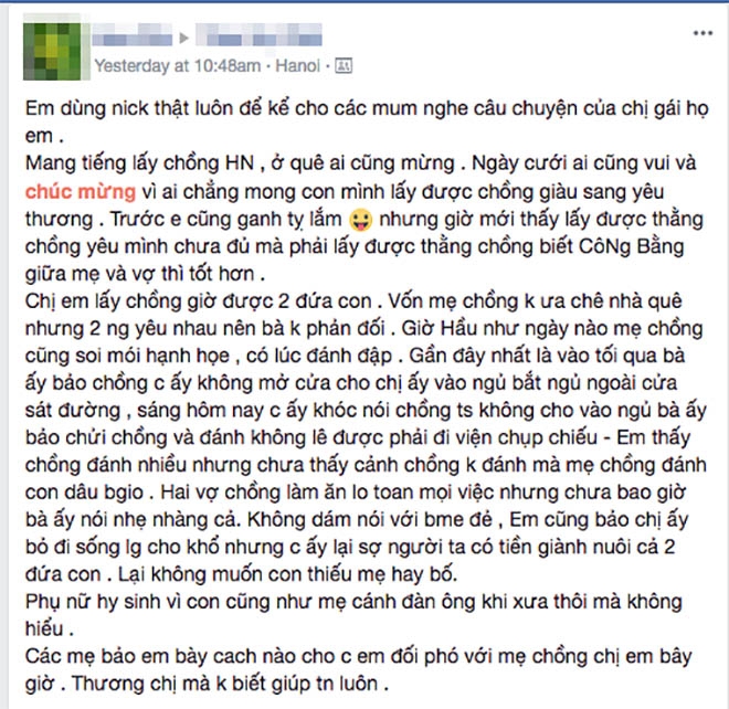lay chong thanh pho khien ca ho vui mung, rot cuoc bi me chong danh cho bam dap - 1