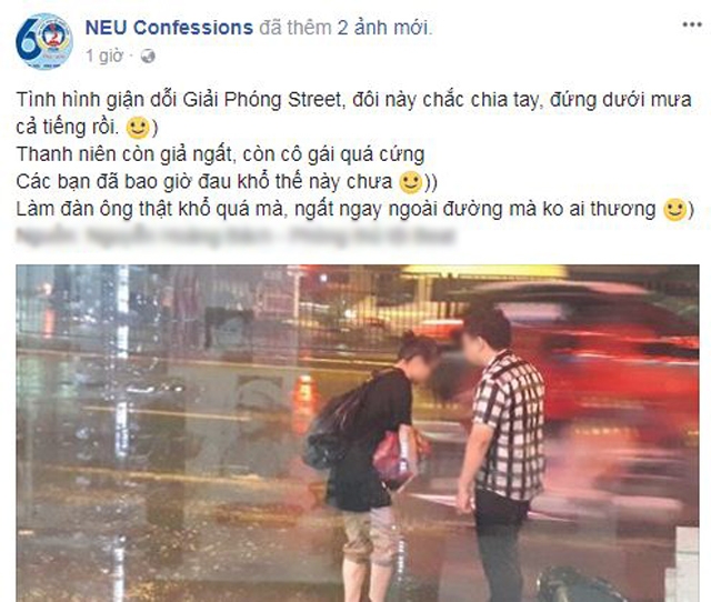 bat chap mua bao, chang trai van nam lan ra duong gia vo ngat de 