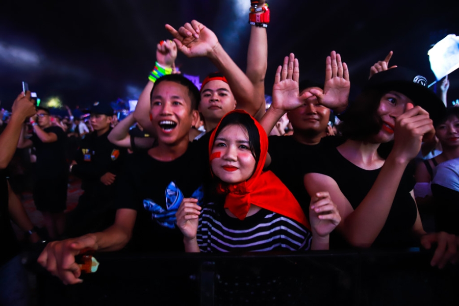 Alan Walker khoac quoc ky Viet Nam, chup hinh cung hang chuc nghin fan hinh anh 9