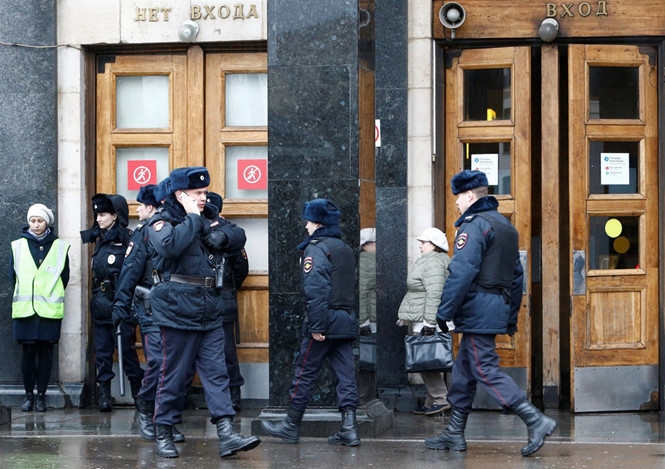 Cảnh sát Nga trong một đợt tuần tra ở Moscow /// Reuters