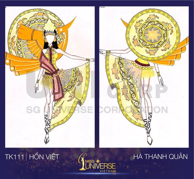 Banh mi xuat hien trong thiet ke trang phuc dan toc o Hoa hau Hoan vu hinh anh 6