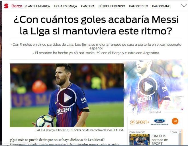 Messi 9 bàn/5 trận: Báo chí thế giới choáng váng, gọi là 