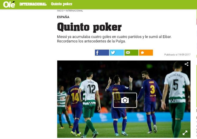 Messi 9 bàn/5 trận: Báo chí thế giới choáng váng, gọi là 