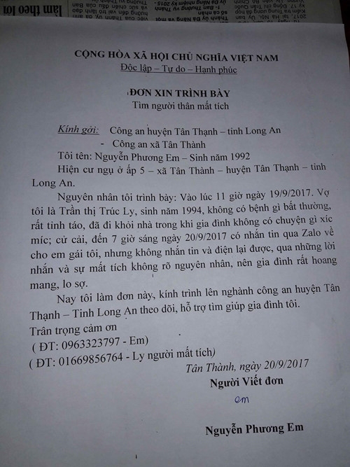 Một phụ nữ mất tích nhiều ngày, báo tin hiện ở Trung Quốc - ảnh 2