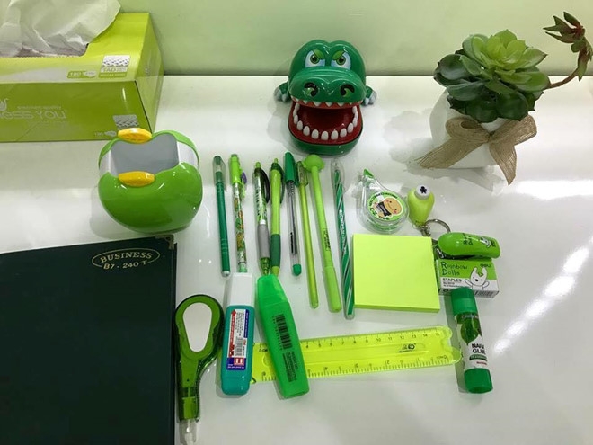 'Thay giao matcha' trang tri nha, dung toan do mau xanh la hinh anh 11