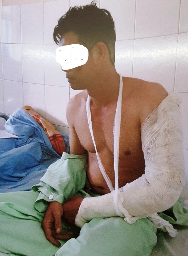 Ông H. đang được điều trị tại bệnh viện