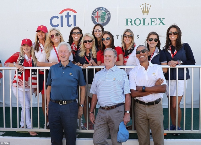 Giải đấu golf Presidents Cup 2017 bắt đầu diễn ra từ hôm qua 28/9 tại sân Liberty National ở bang New Jersey. (Ảnh: EPA)