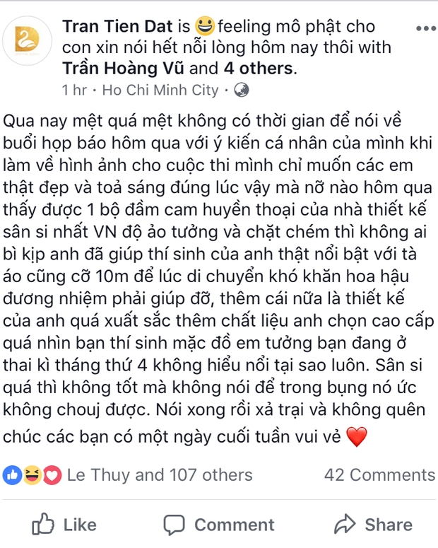 Thiết kế cho Mâu Thủy bị chê tơi bời, Lý Quí Khánh còn bị người trong ekip HHHV mỉa là NTK sân si nhất Việt Nam - Ảnh 8.