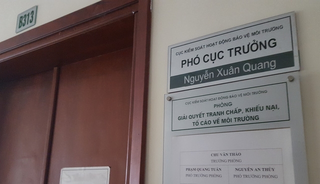 Phòng làm việc của Cục phó Nguyễn Xuân Quang.