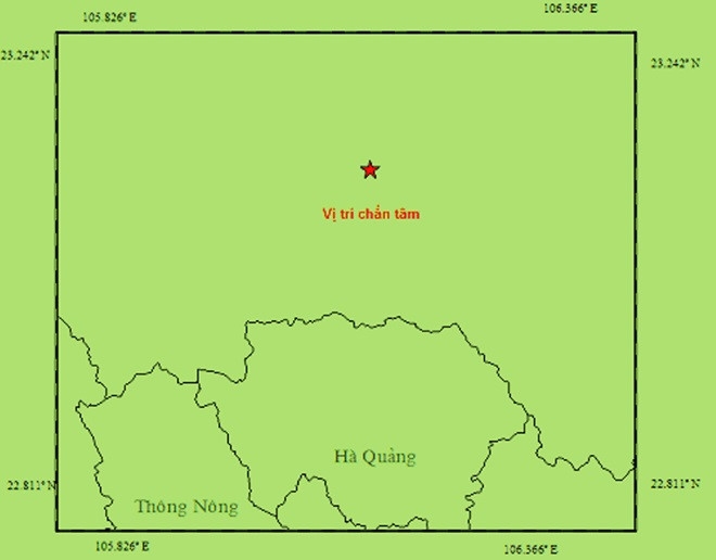 Xay ra dong dat 4,3 do richter giap vung vien gioi tinh Cao Bang hinh anh 1