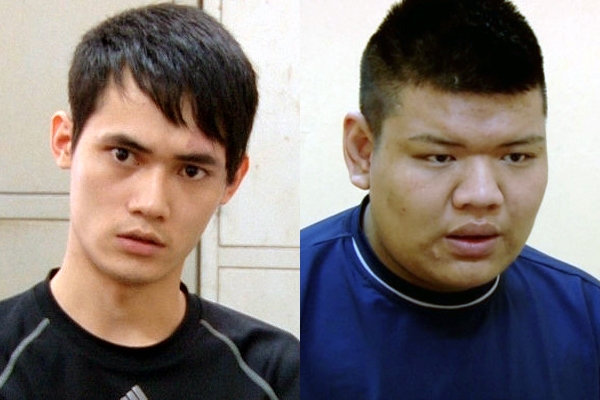 Đối tượng Quân (trái) và Cường.