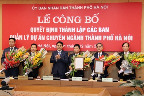 5 Ban Quản lý dự án chuyên ngành của TP Hà Nội được thành lập vào cuối năm 2016