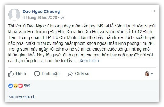 Thay giao rao ban tho 5.000 dong de chua benh hiem ngheo hinh anh 1