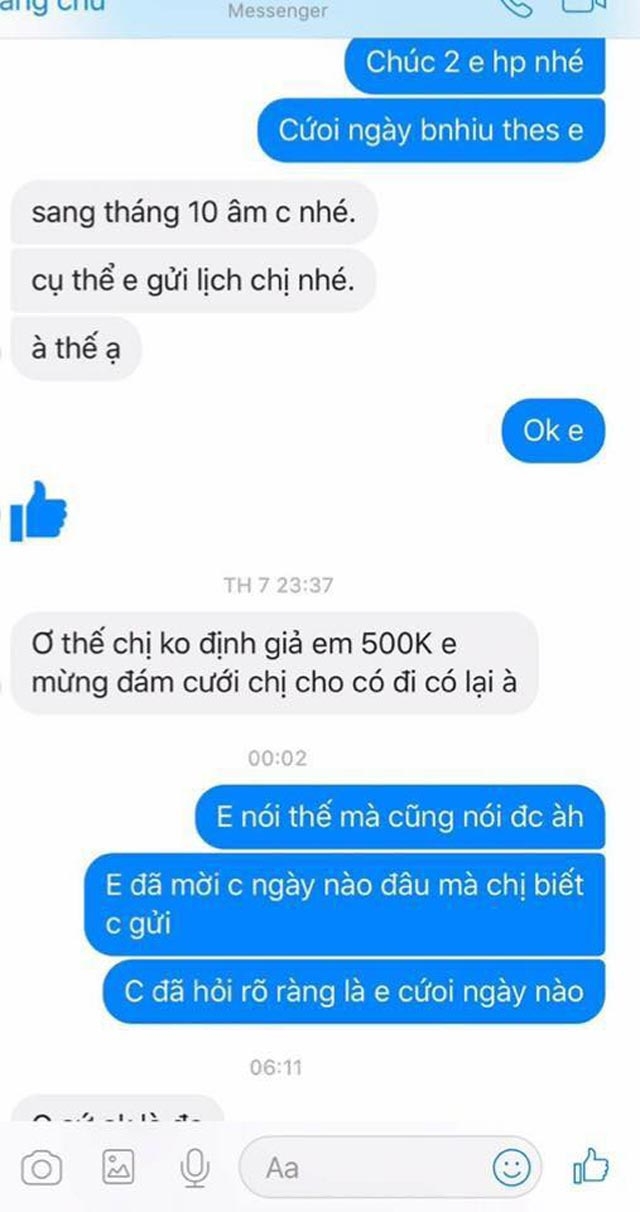 nong tren mang: khach khong di dam cuoi, co dau nhan tin doi chuyen tien mung hinh anh 2