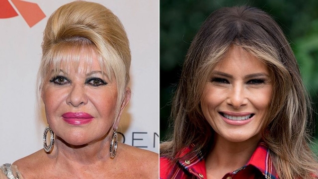 Bà Melania Trump (phải) và bà Ivana Trump (Ảnh: AP)