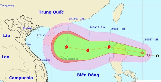 Ap thap nhiet doi tang toc huong vao Bien Dong hinh anh 1