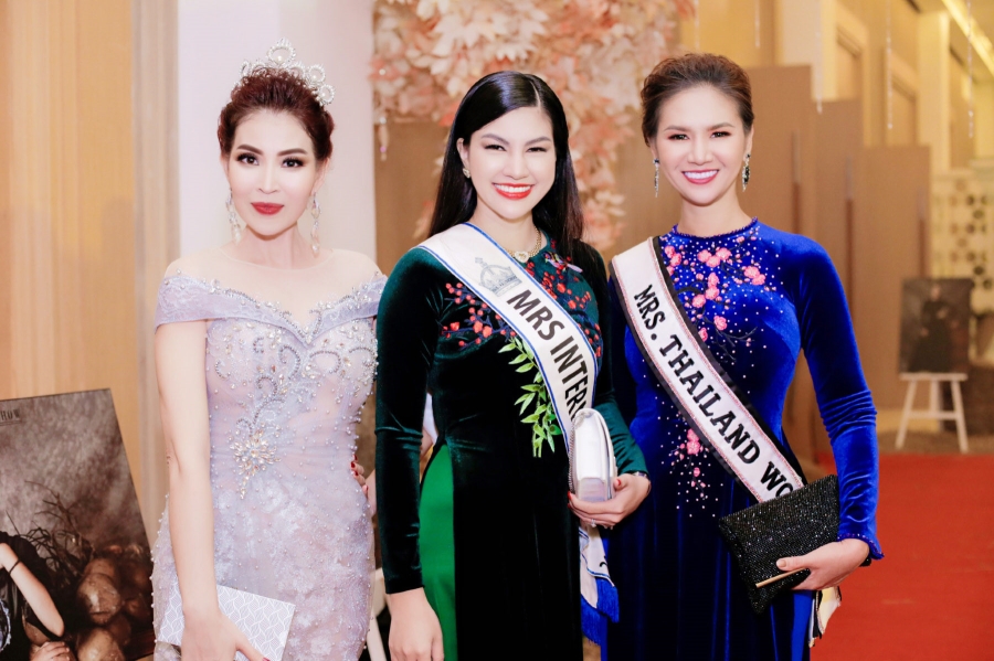 Dàn hoa hậu quý bà thế giới diện áo dài đến Việt Nam - ảnh 3