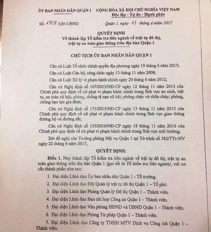 Quận 1 thông tin chính thức vụ 'trói chân' ông Hải - ảnh 2