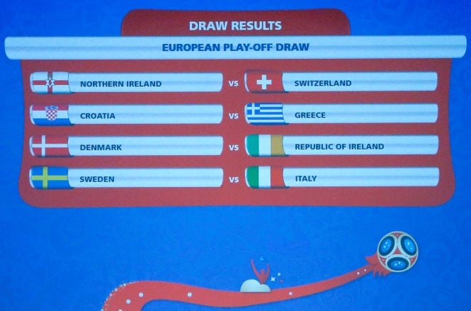 ​Thụy Điển quyết đấu với Ý ở vòng play-off World Cup 2018