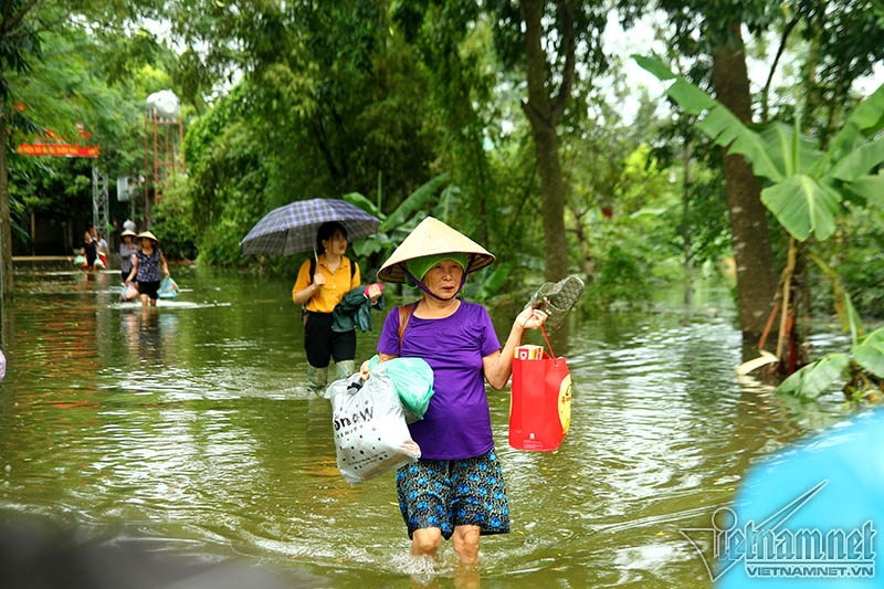 lũ lụt, mưa lụt, ngập lụt, lũ lụt ở Chương Mỹ, vỡ đê, mưa lũ, ngập lụt ở Hà Nội