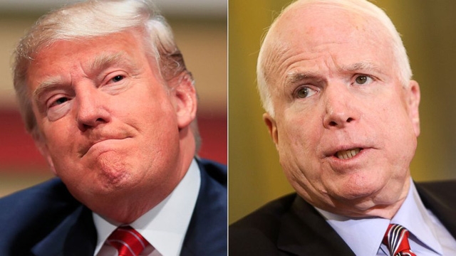 Tổng thống Mỹ Donald Trump và Thượng nghị sĩ John McCain (Ảnh: ABC News)