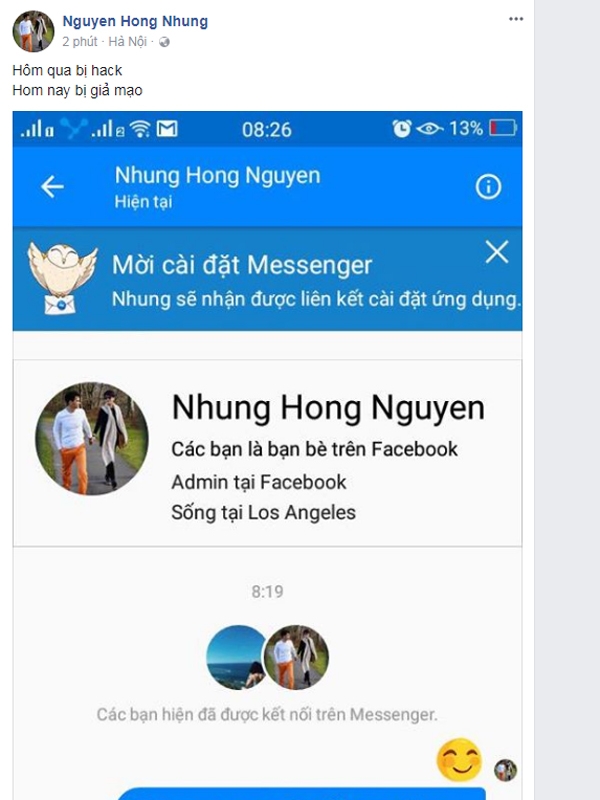 vo xuan bac tung bang chung facebook bi gia mao hinh anh 1