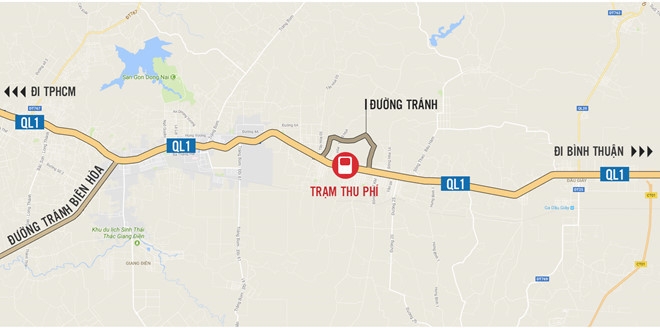 CSGT moi tai xe lam viec vi can tro giao thong tai tram thu phi BOT hinh anh 3