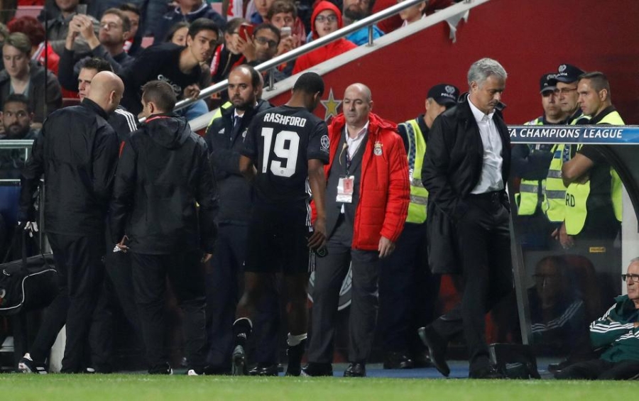 MU, Rashford, Mourinho, Benfica