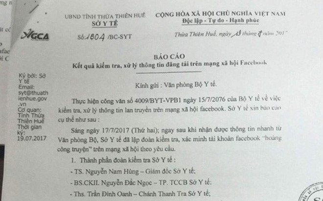 So TT&TT Thua Thien - Hue: Se rut phat, xin loi bac si Truyen hinh anh 2
