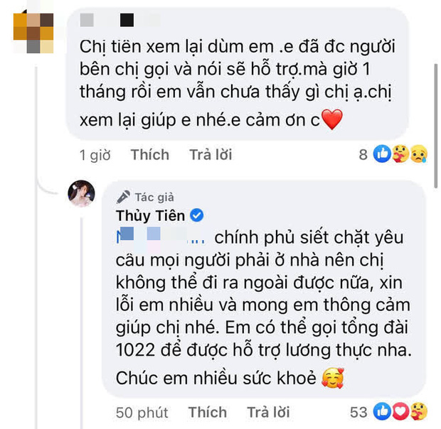 Giữa mùa dịch, netizen thắc mắc chuyện ekip liên hệ nhưng suốt 1 tháng không có động thái hỗ trợ, Thủy Tiên phản ứng ra sao?