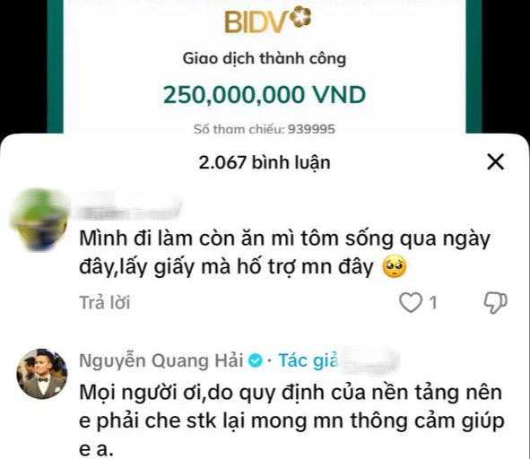 Quang Hải bỗng bị nghi ngờ việc chuyển tiền từ thiện, phải lên tiếng giải thích - 3 Quang Hải bỗng bị nghi ngờ việc chuyển tiền từ thiện, phải lên tiếng giải thích - 3