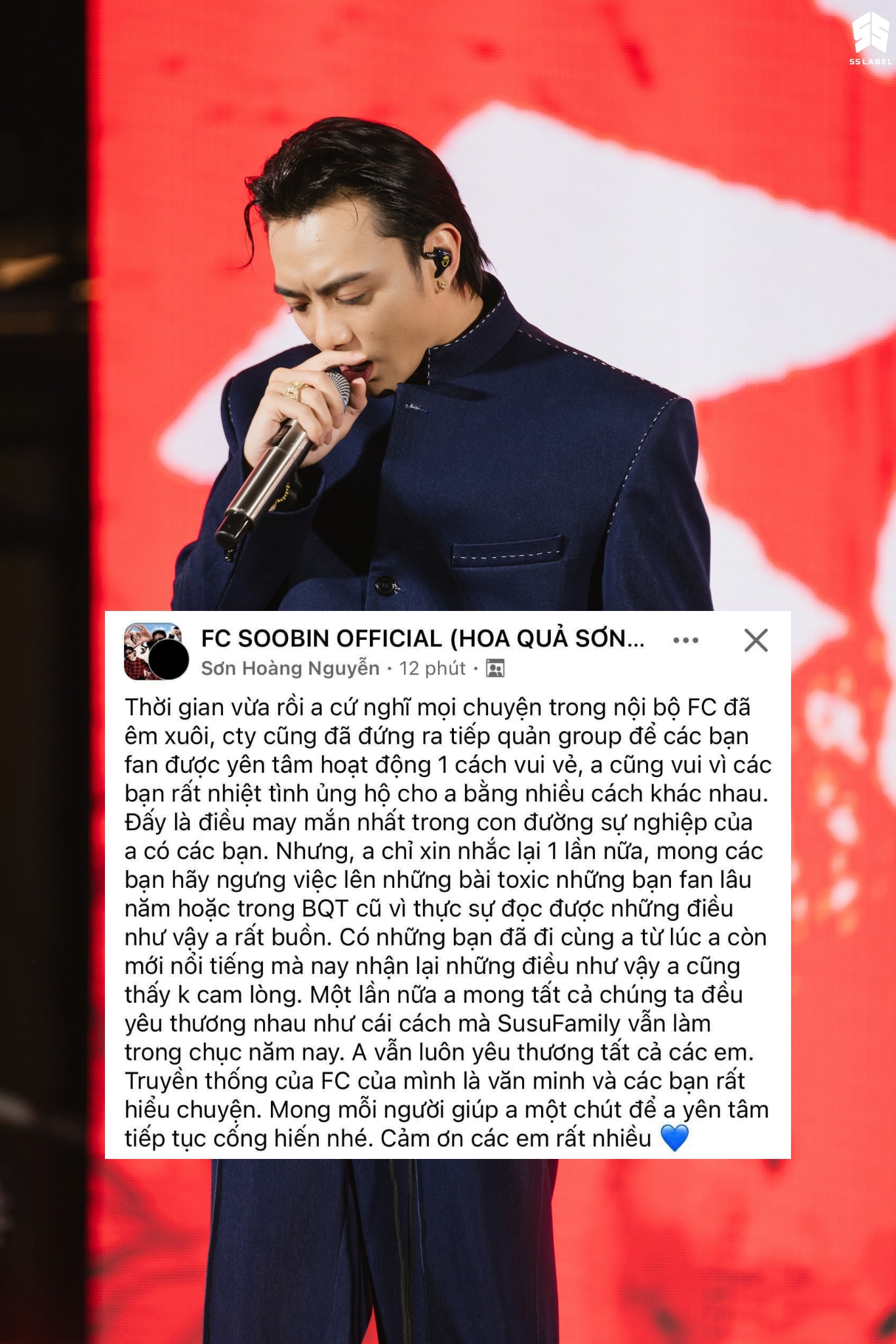 FC SOOBIN lại 'lục đục': Fan đầu tàu tuyên bố 'đóng cửa page', thất vọng vì một chia sẻ của thần tượng - 4 FC SOOBIN lại 'lục đục': Fan đầu tàu tuyên bố 'đóng cửa page', thất vọng vì một chia sẻ của thần tượng - 4