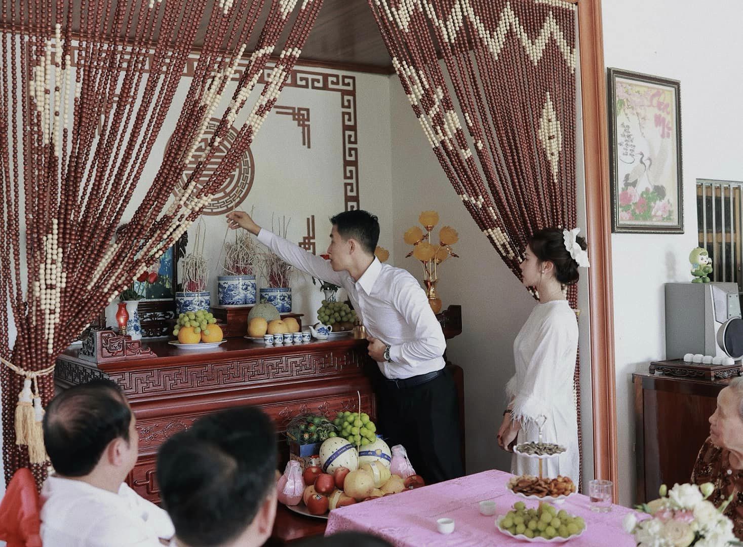 Cặp đôi làm lễ dạm ngõ vào ngày 14/9 vừa qua.