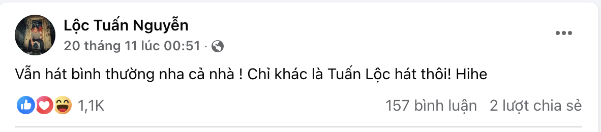 Hoài Lâm xác nhận việc đổi nghệ danh thành Tuấn Lộc