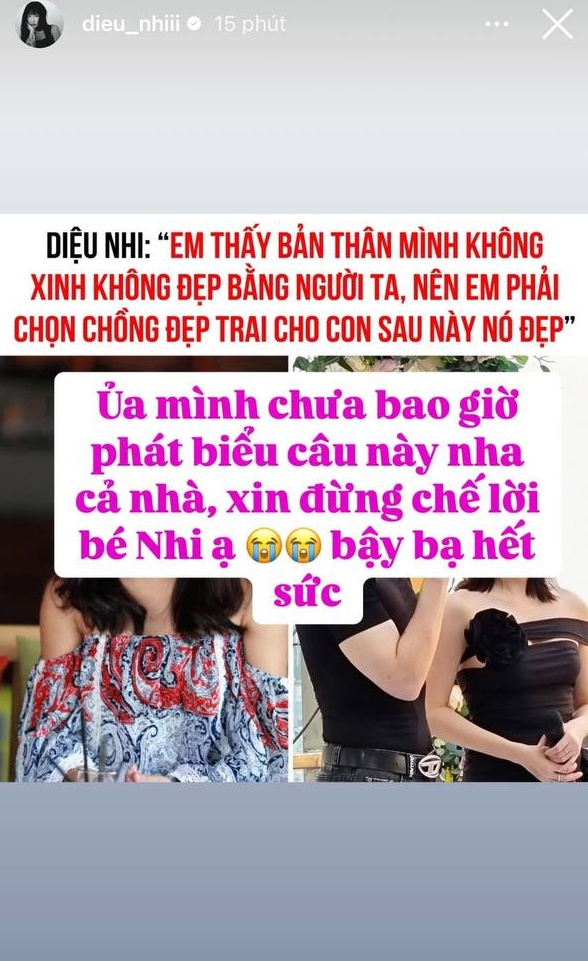Diệu Nhi lên tiếng thông tin liên quan đến con cái Diệu Nhi lên tiếng thông tin liên quan đến con cái