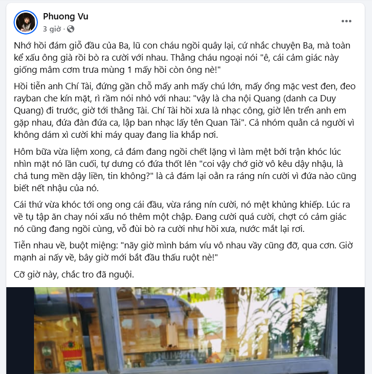Bị chỉ trích 'khóc không có giọt nước mắt' trong đám tang Quý Bình, một nữ nghệ sĩ lên tiếng - 1