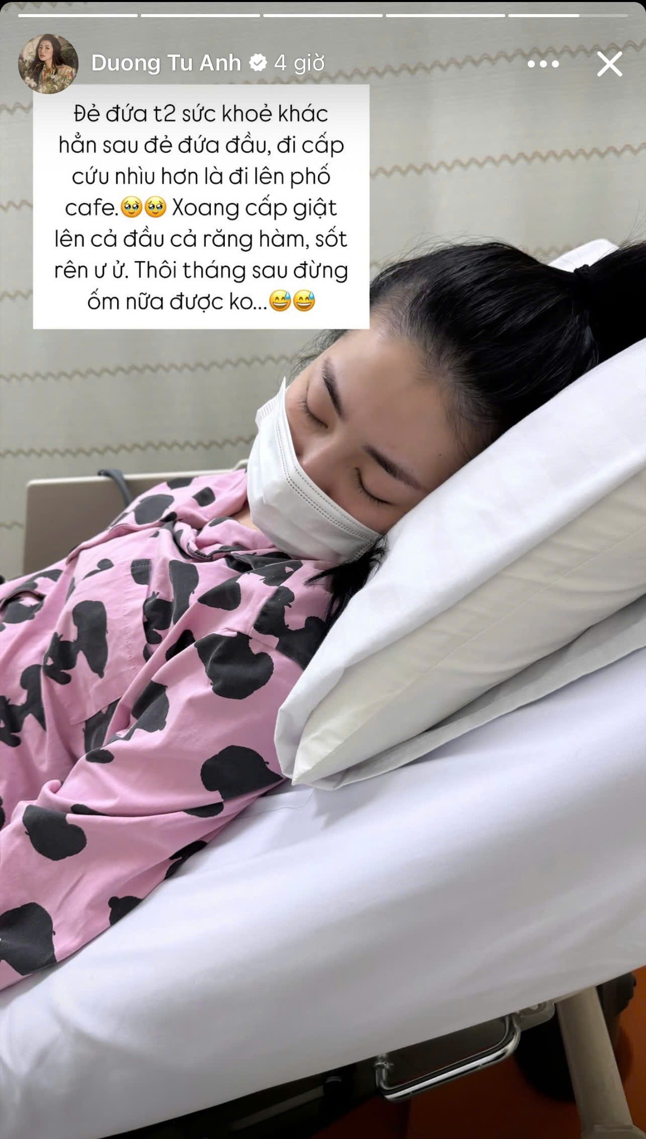 Phu nhân hào môn Vbiz kiệt quệ trên giường bệnh, thừa nhận đi cấp cứu nhiều hơn đi chơi Phu nhân hào môn Vbiz kiệt quệ trên giường bệnh, thừa nhận đi cấp cứu nhiều hơn đi chơi