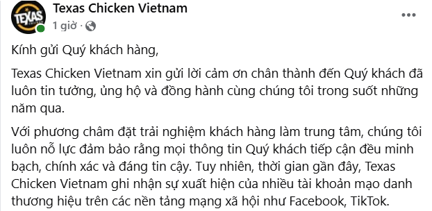 Gà rán KFC, Jollibee, Texas lên tiếng cảnh báo về việc bị bị giả mạo thương hiệu xuất phát từ trào lưu TikTok