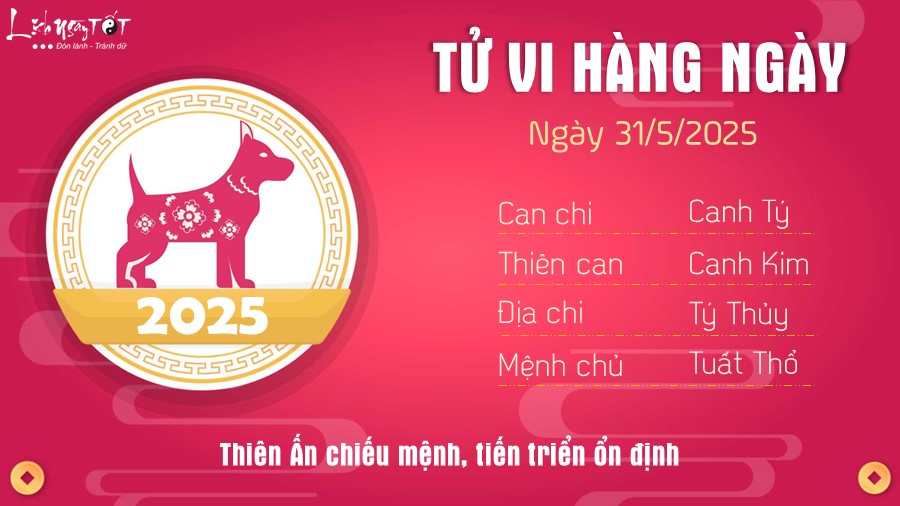 Tử vi thứ 7 ngày 31/5/2025 của 12 con giáp: Tết Đoan Ngọ - Tý cần tận tâm, Ngọ bị cản trở - 10