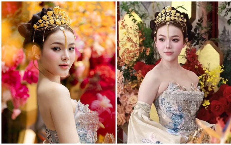 Danh tính cô dâu Sài Gòn xinh đẹp, đội trên đầu vương miệng làm từ 10 cây vàng 'gây bão' MXH